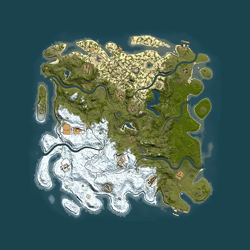 Rust map seed 141753849, 4850x4850m top-down preview