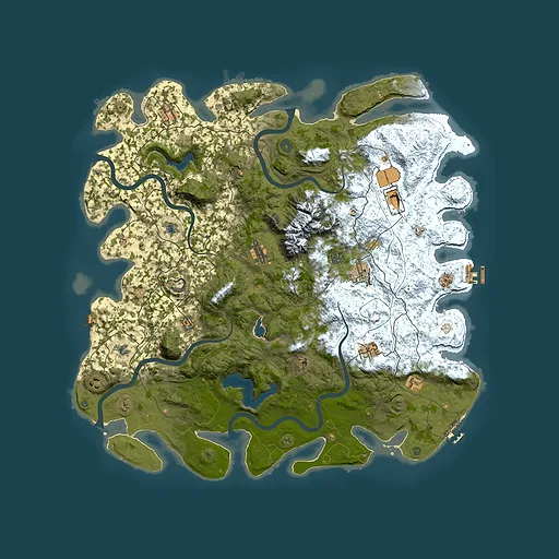 Rust map seed 1009209765, 5100x5100m top-down preview