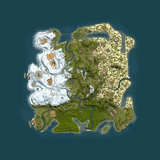 Rust map seed 1327602713, 4100x4100m top-down preview