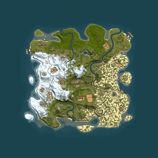 Rust map seed 166454354, 4000x4000m top-down preview
