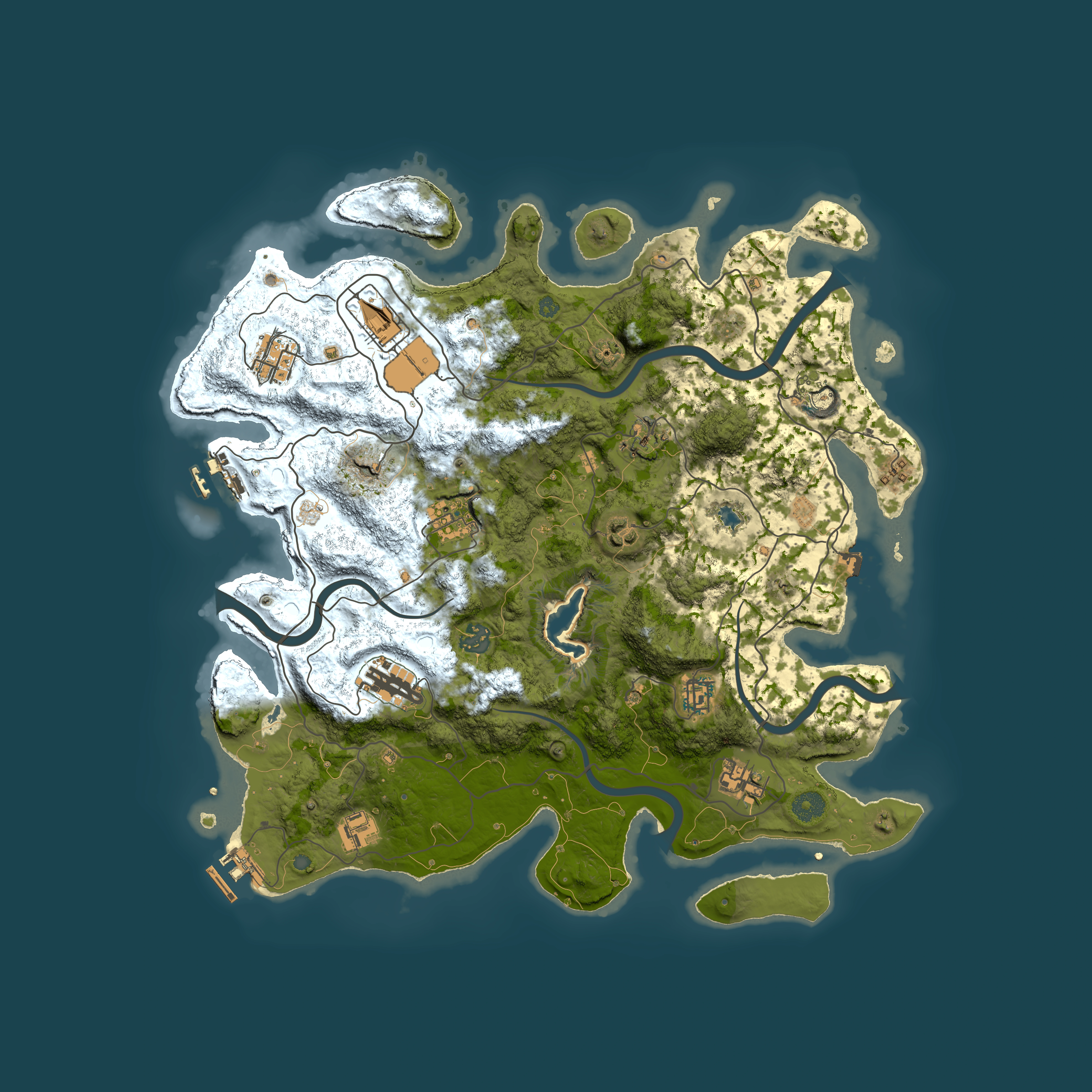 Full top-down render of Rust map seed 983964559, 4050x4050m