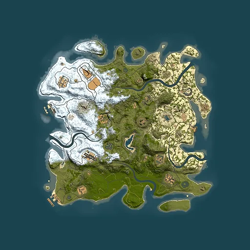 Rust map seed 983964559, 4050x4050m top-down preview