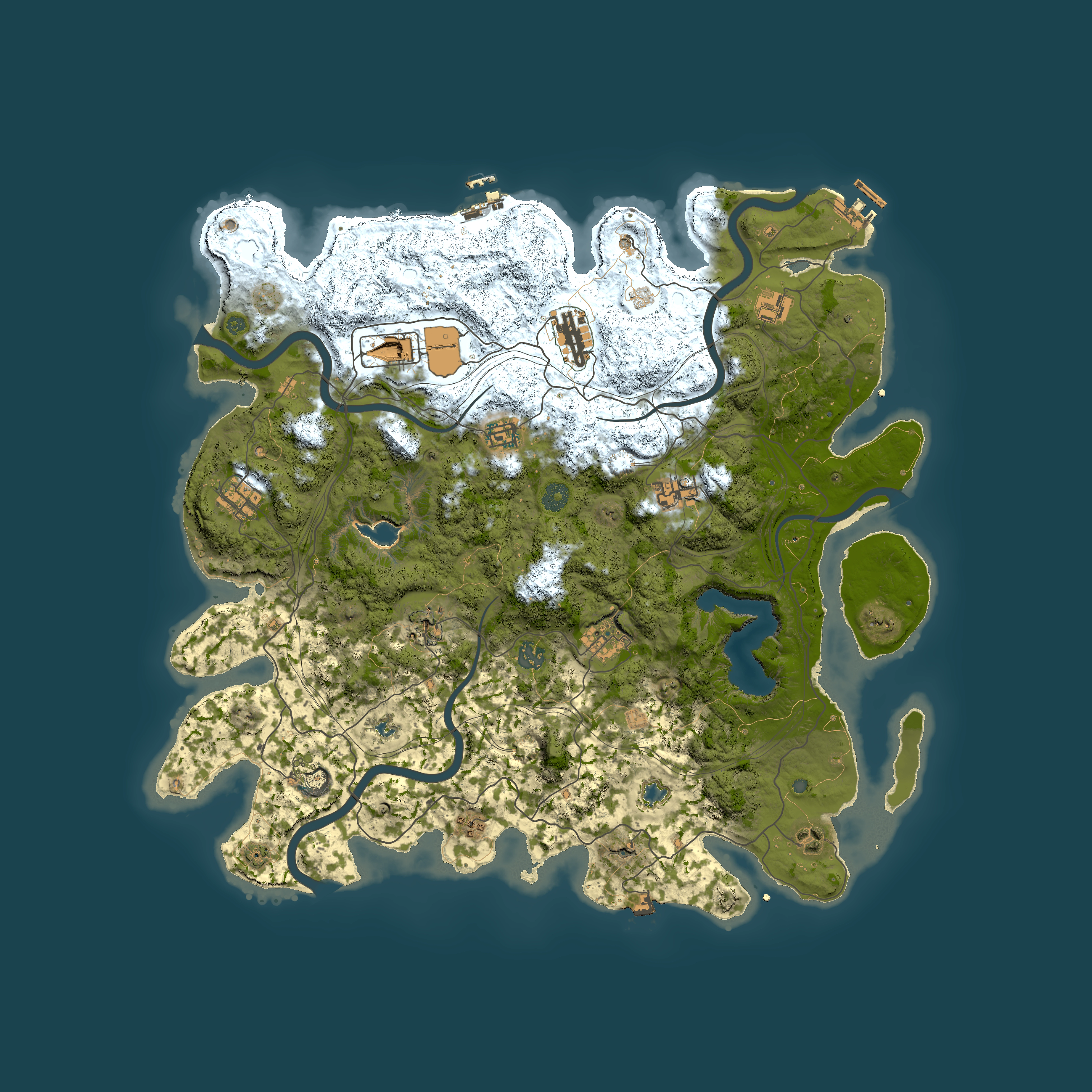 Full top-down render of Rust map seed 1196931178, 4550x4550m