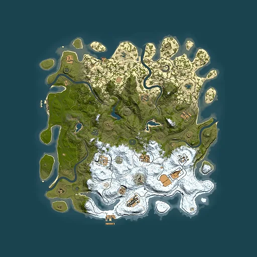 Rust map seed 63186416, 4500x4500m top-down preview