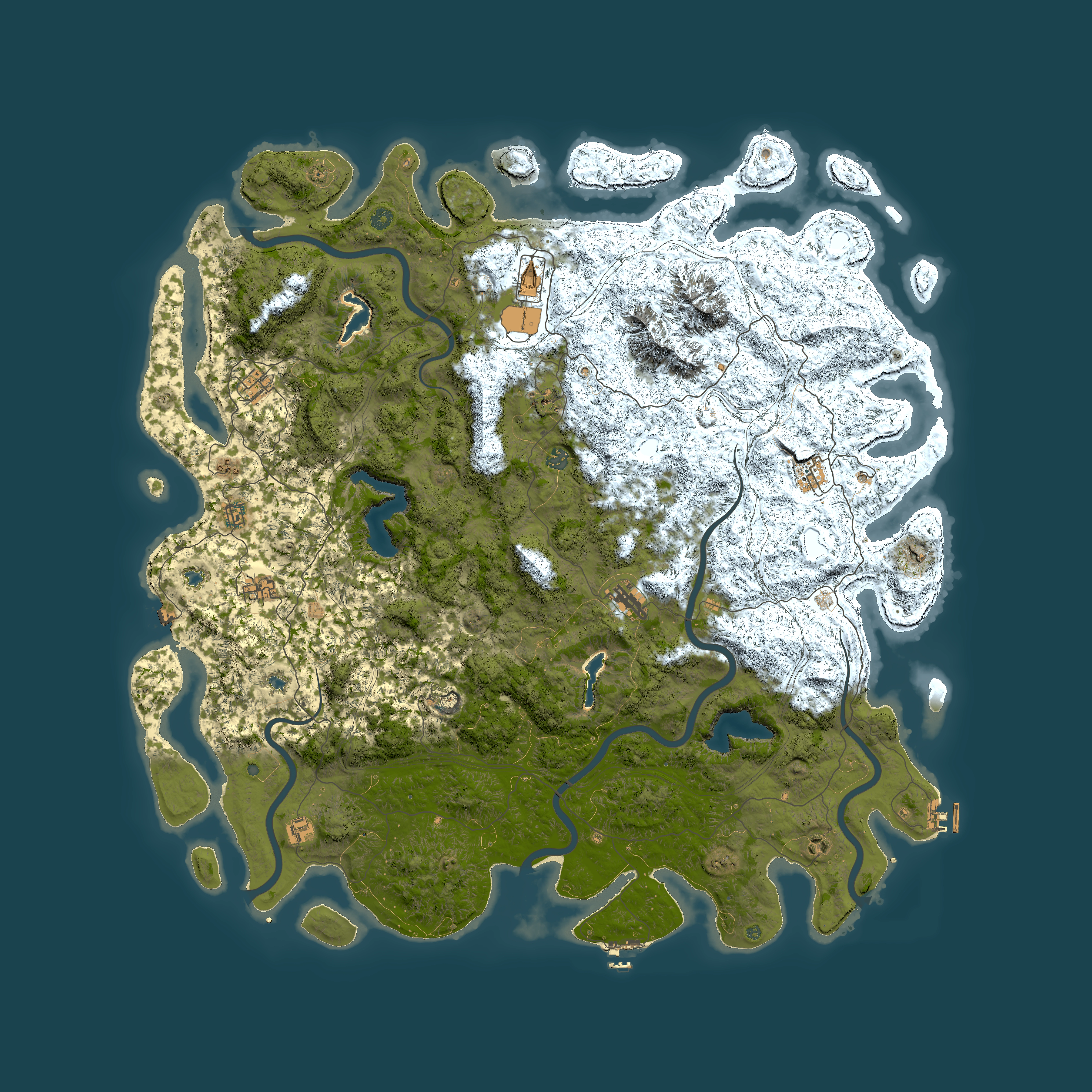 Full top-down render of Rust map seed 184459000, 6000x6000m