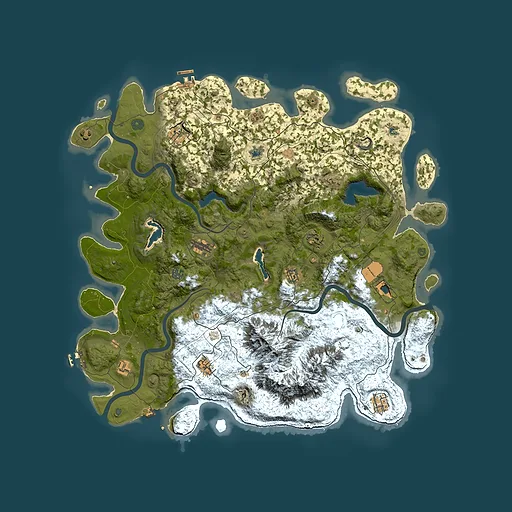 Rust map seed 1633126308, 5000x5000m top-down preview