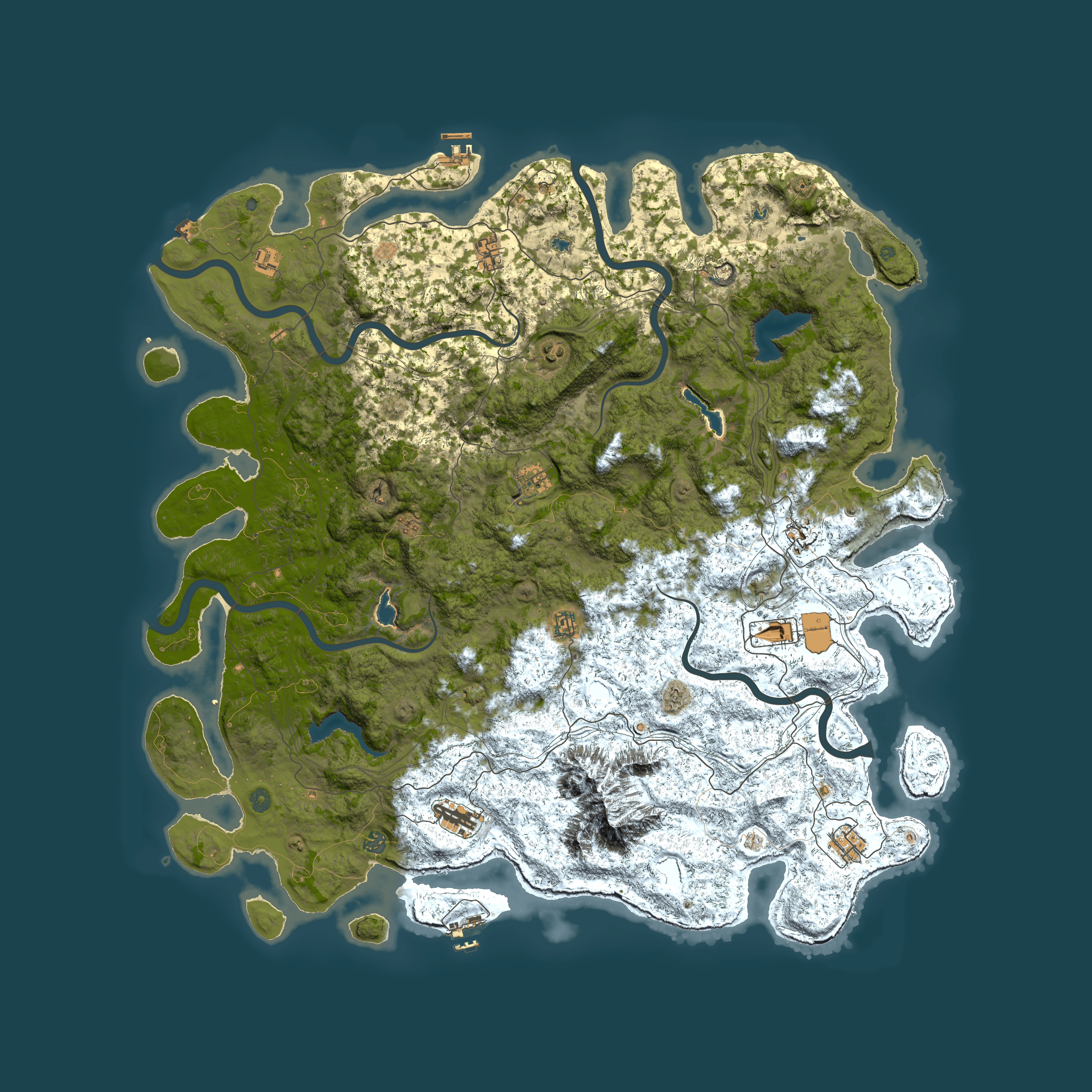 Full top-down render of Rust map seed 50501725, 5750x5750m
