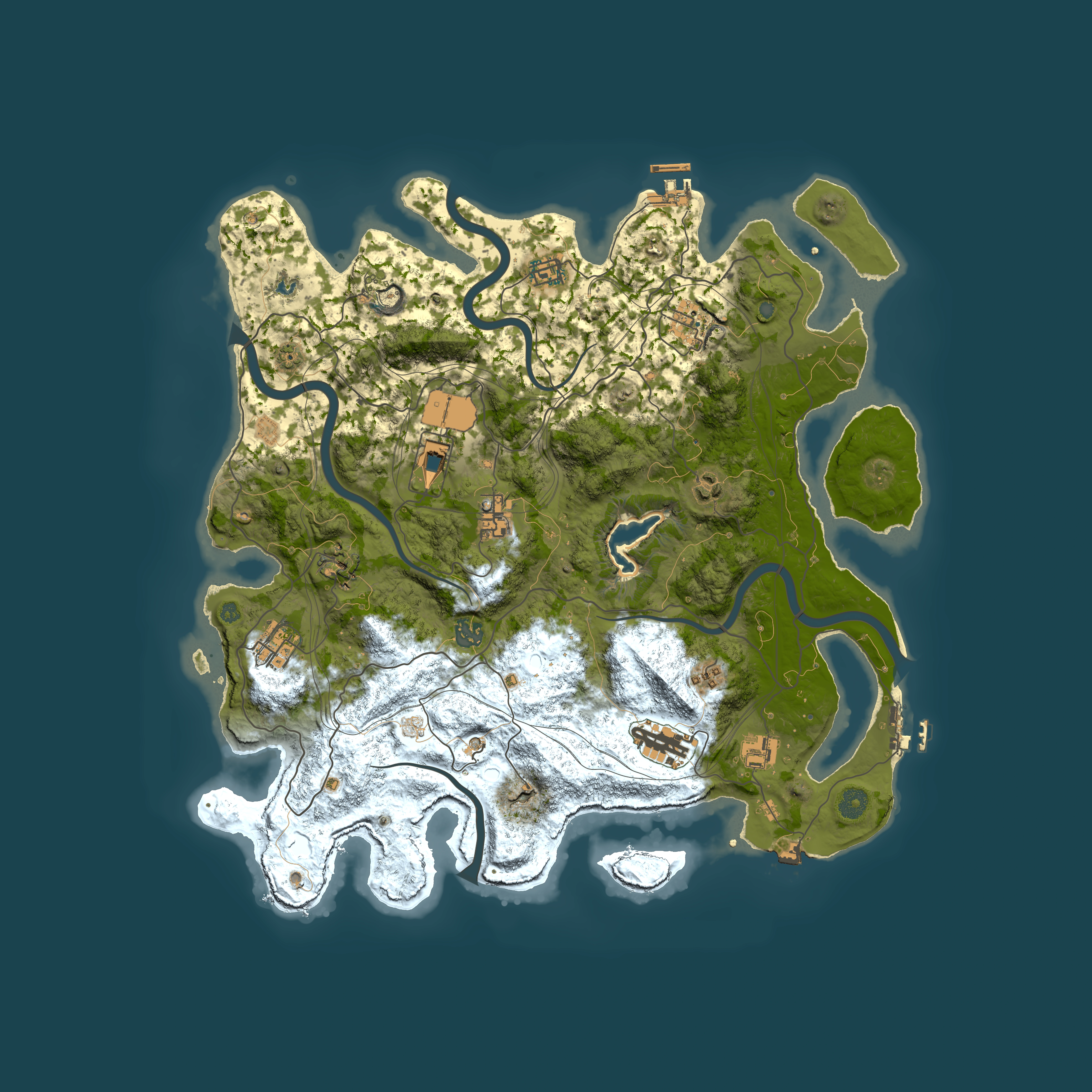Full top-down render of Rust map seed 1725677779, 4250x4250m