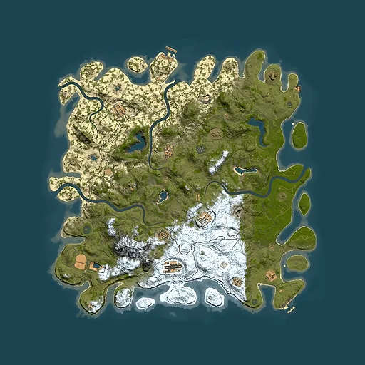 Rust map seed 267867063, 5000x5000m top-down preview
