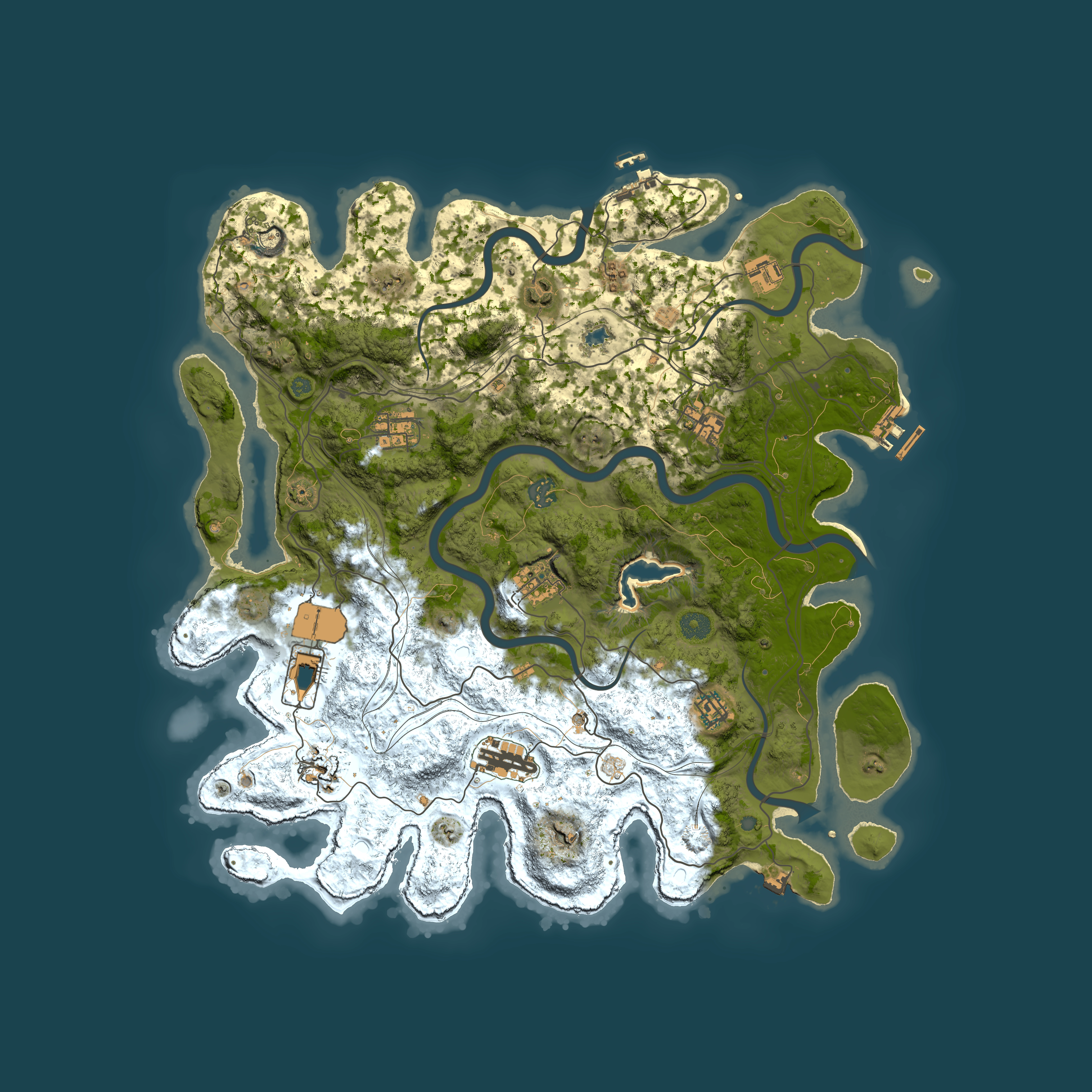 Full top-down render of Rust map seed 1425512076, 4350x4350m
