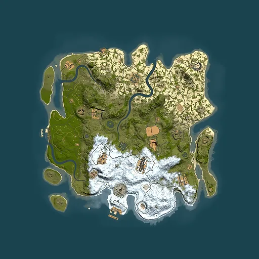Rust map seed 2007701107, 3950x3950m top-down preview