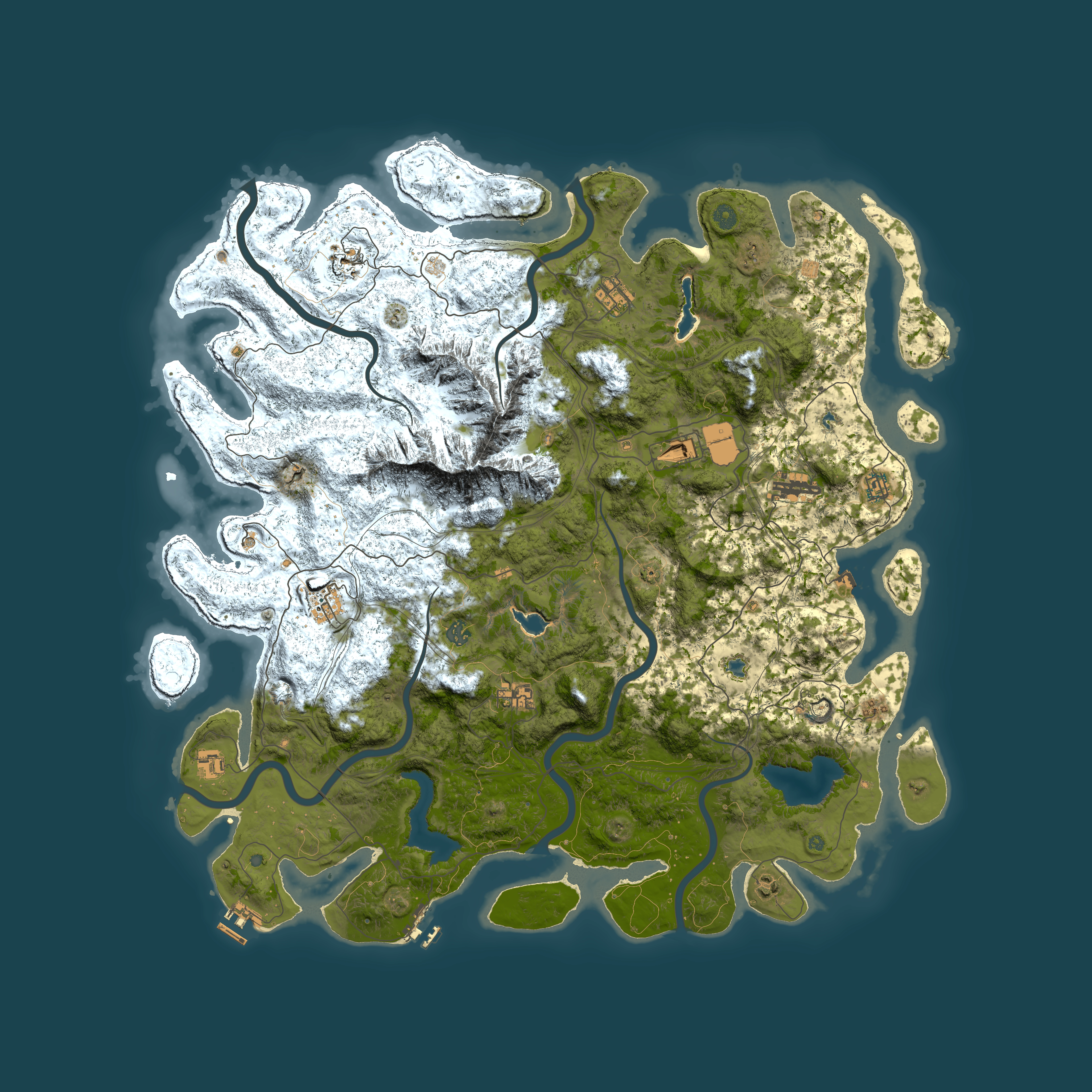 Full top-down render of Rust map seed 2145703456, 5350x5350m