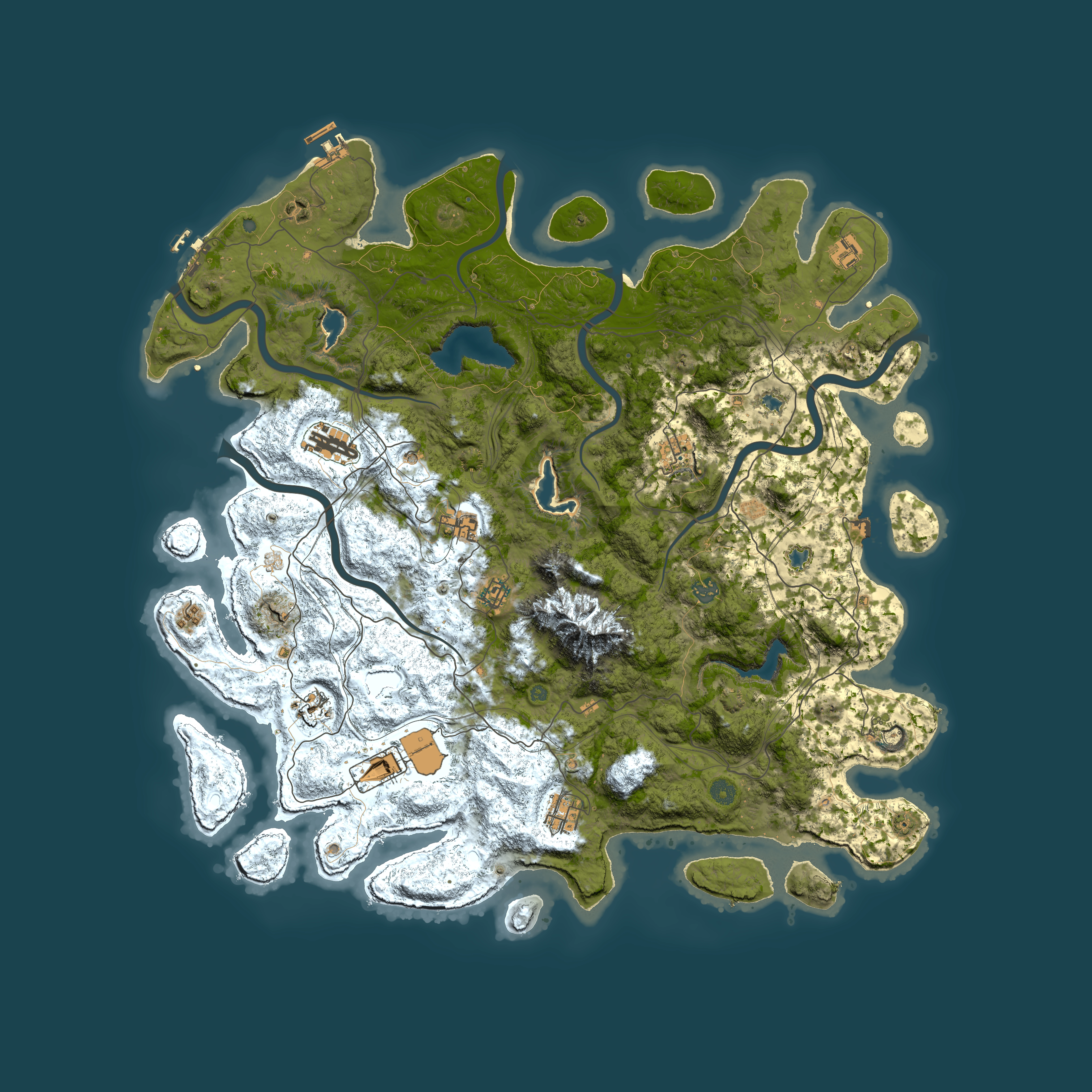 Full top-down render of Rust map seed 747612764, 5050x5050m