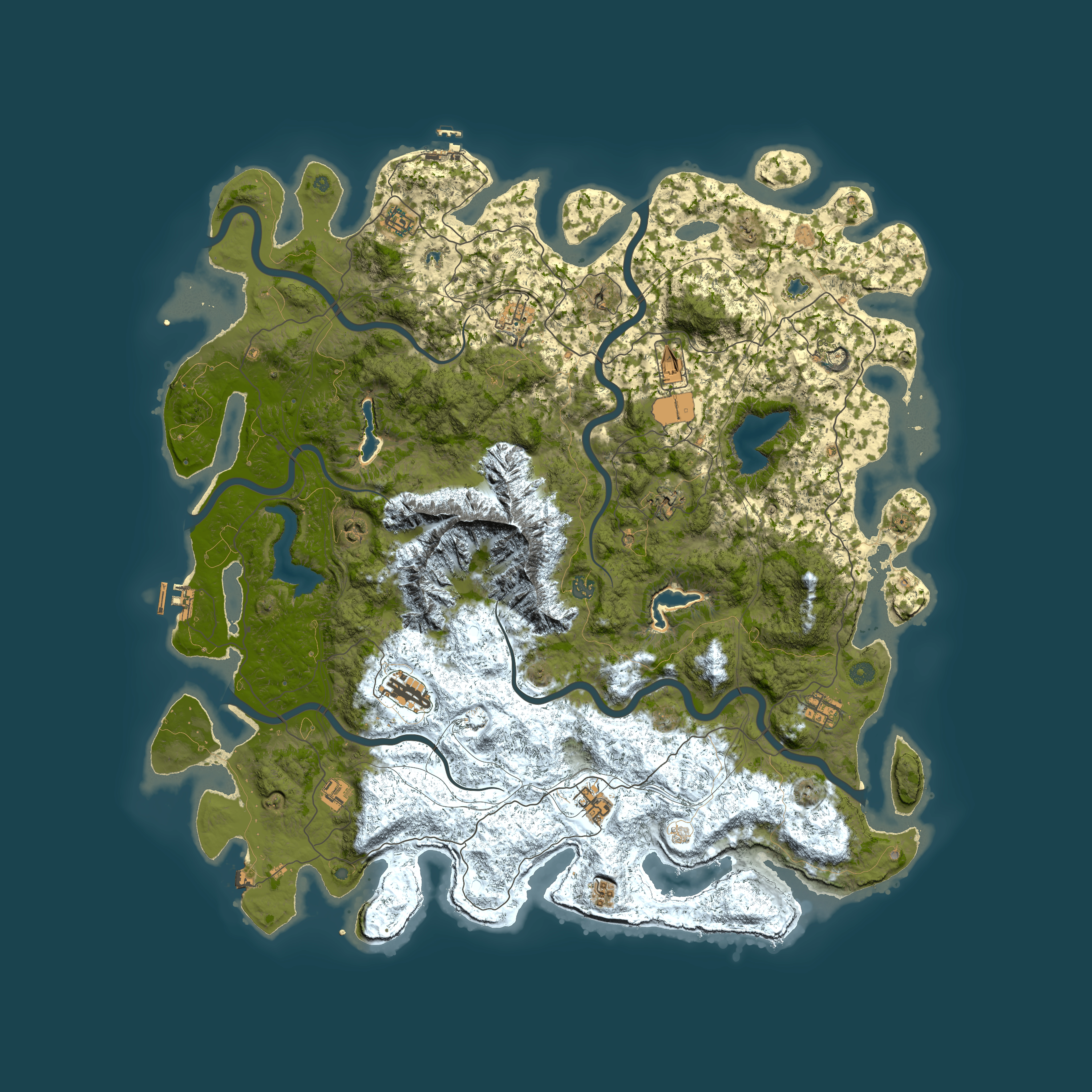 Full top-down render of Rust map seed 1454406492, 5450x5450m