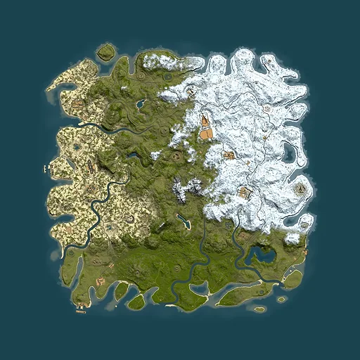 Rust map seed 1614931114, 5950x5950m top-down preview