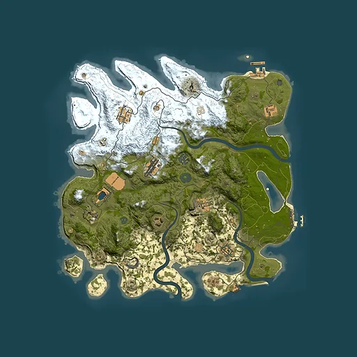 Rust map seed 77478131, 3850x3850m top-down preview