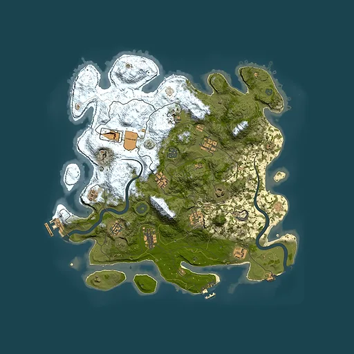 Rust map seed 1823926697, 3850x3850m top-down preview