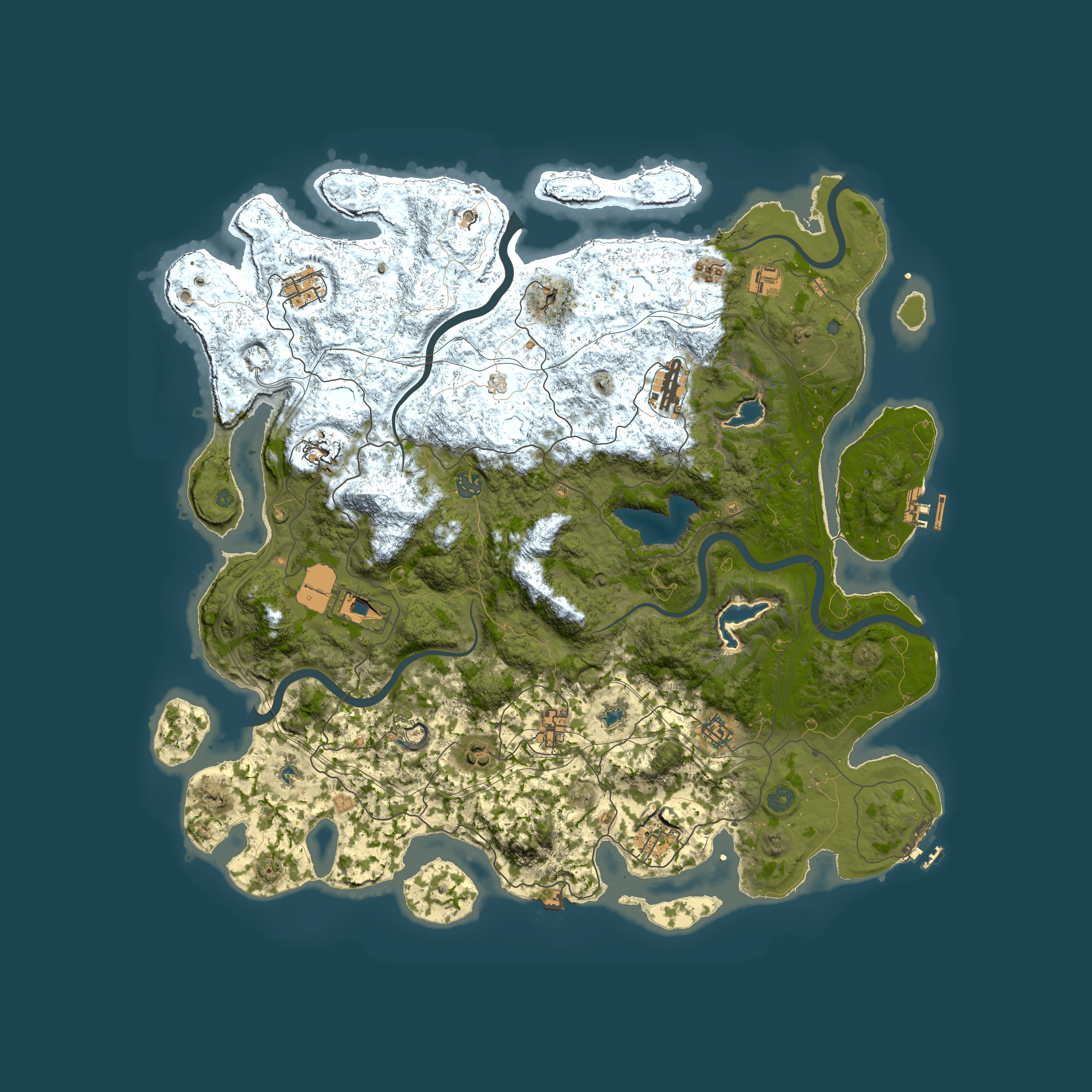 Full top-down render of Rust map seed 1736980272, 4850x4850m