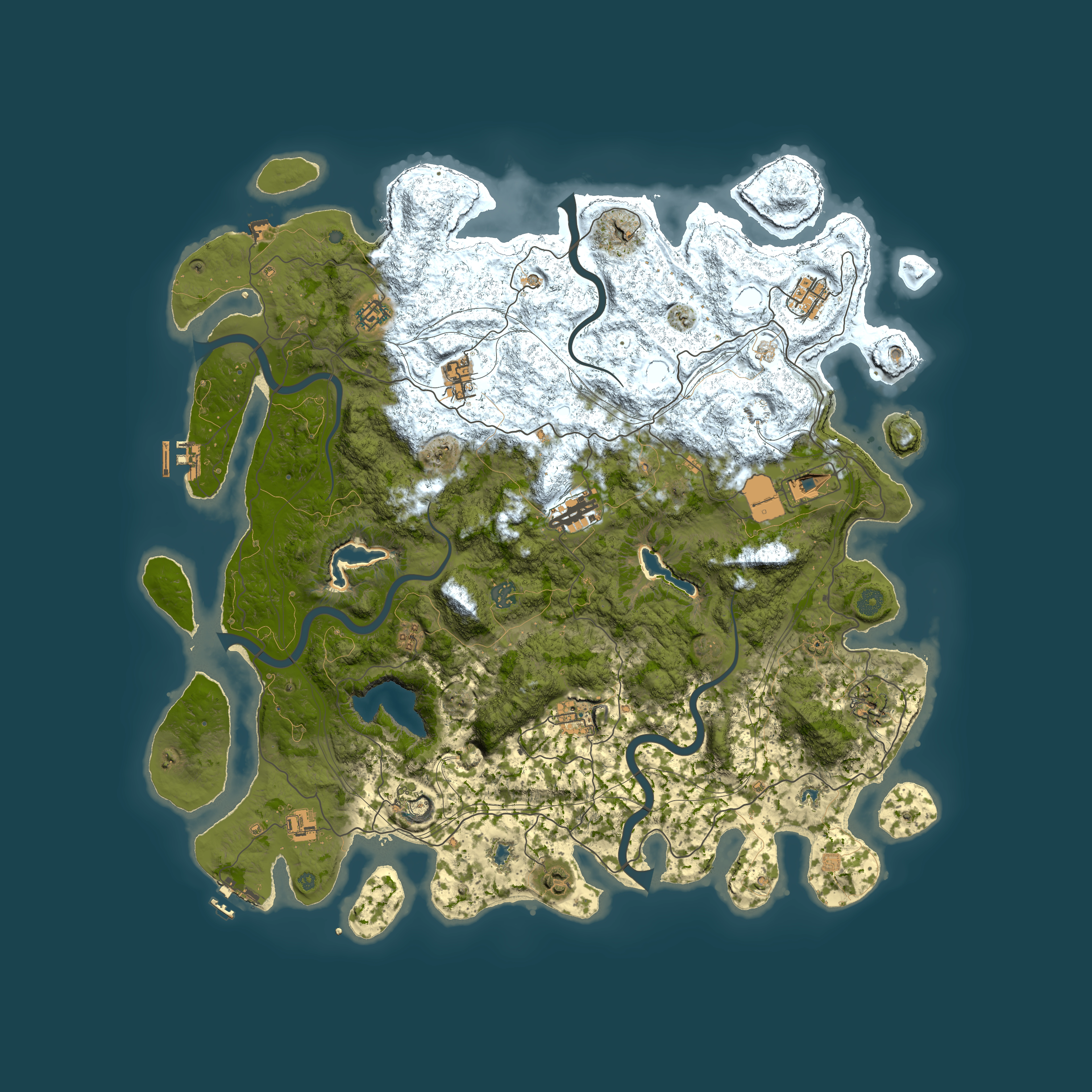 Full top-down render of Rust map seed 1315450260, 4900x4900m