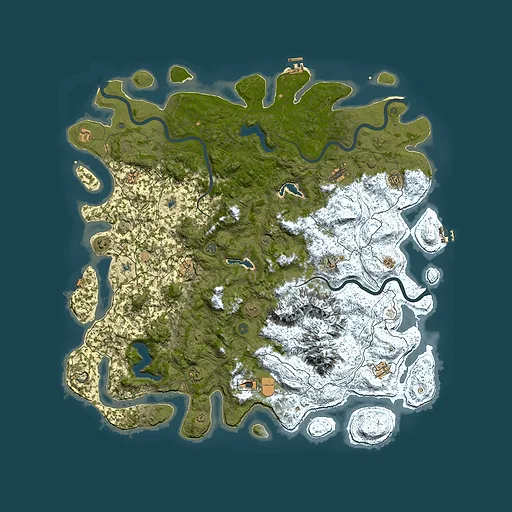 Rust map seed 1952997642, 5800x5800m top-down preview