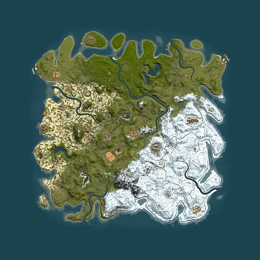 Rust map seed 388984355, 5500x5500m top-down preview