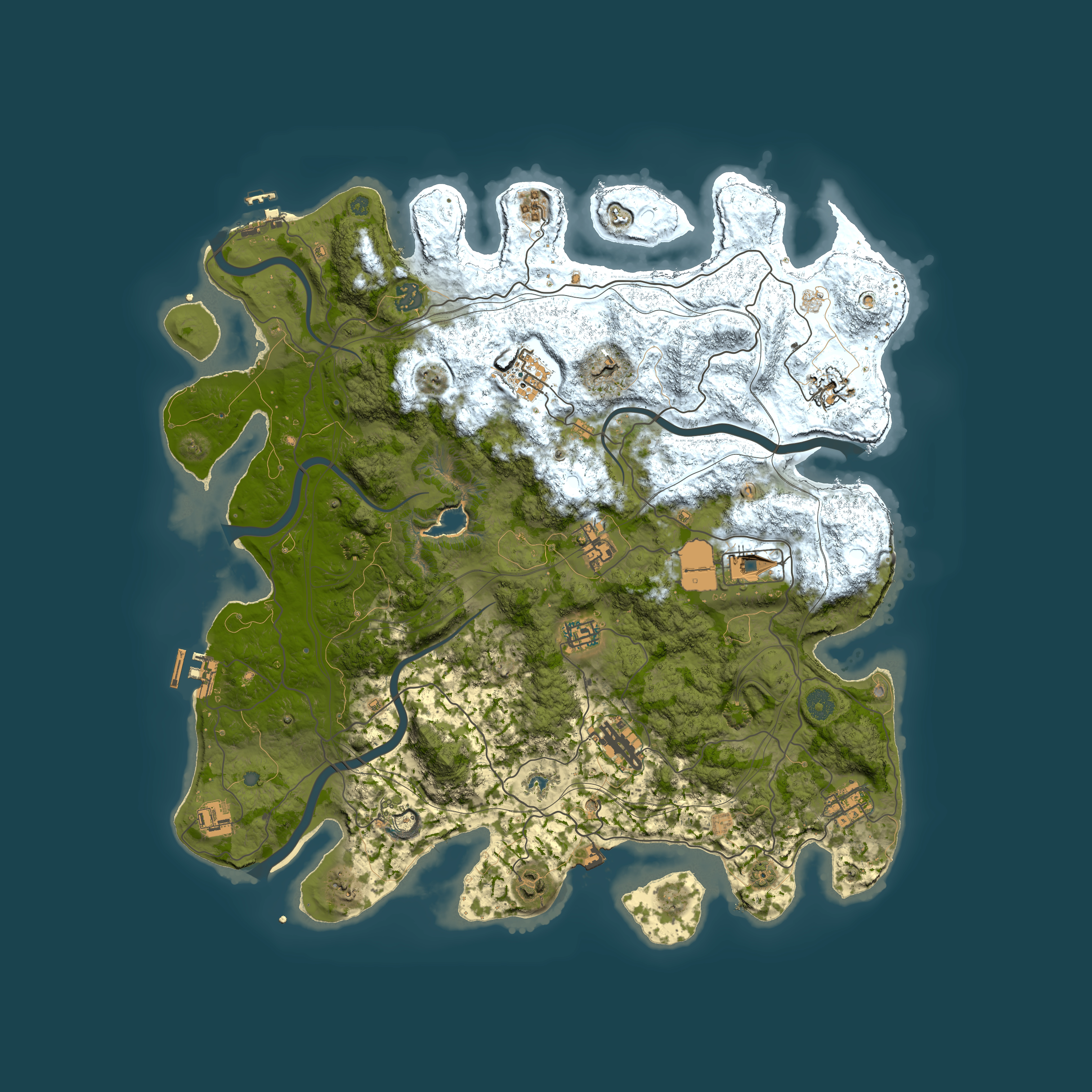 Full top-down render of Rust map seed 851529086, 4400x4400m