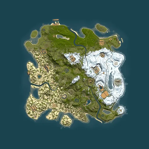 Rust map seed 685569642, 4000x4000m top-down preview