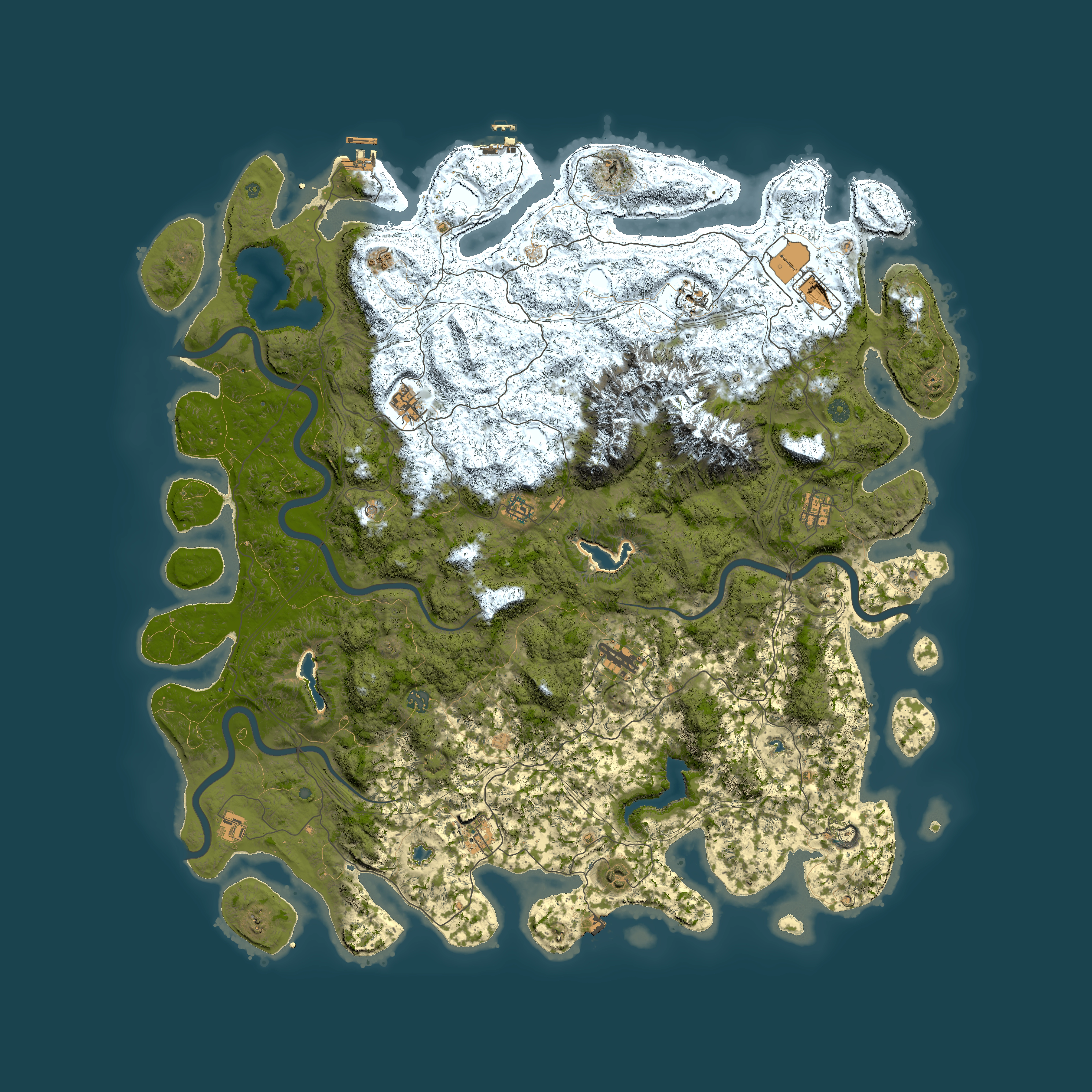 Full top-down render of Rust map seed 1834440189, 5750x5750m
