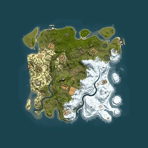 Rust map seed 2031269259, 3700x3700m top-down preview
