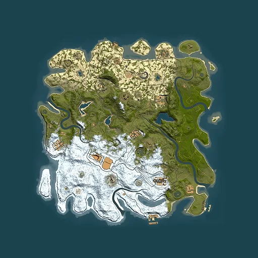 Rust map seed 142543974, 4500x4500m top-down preview