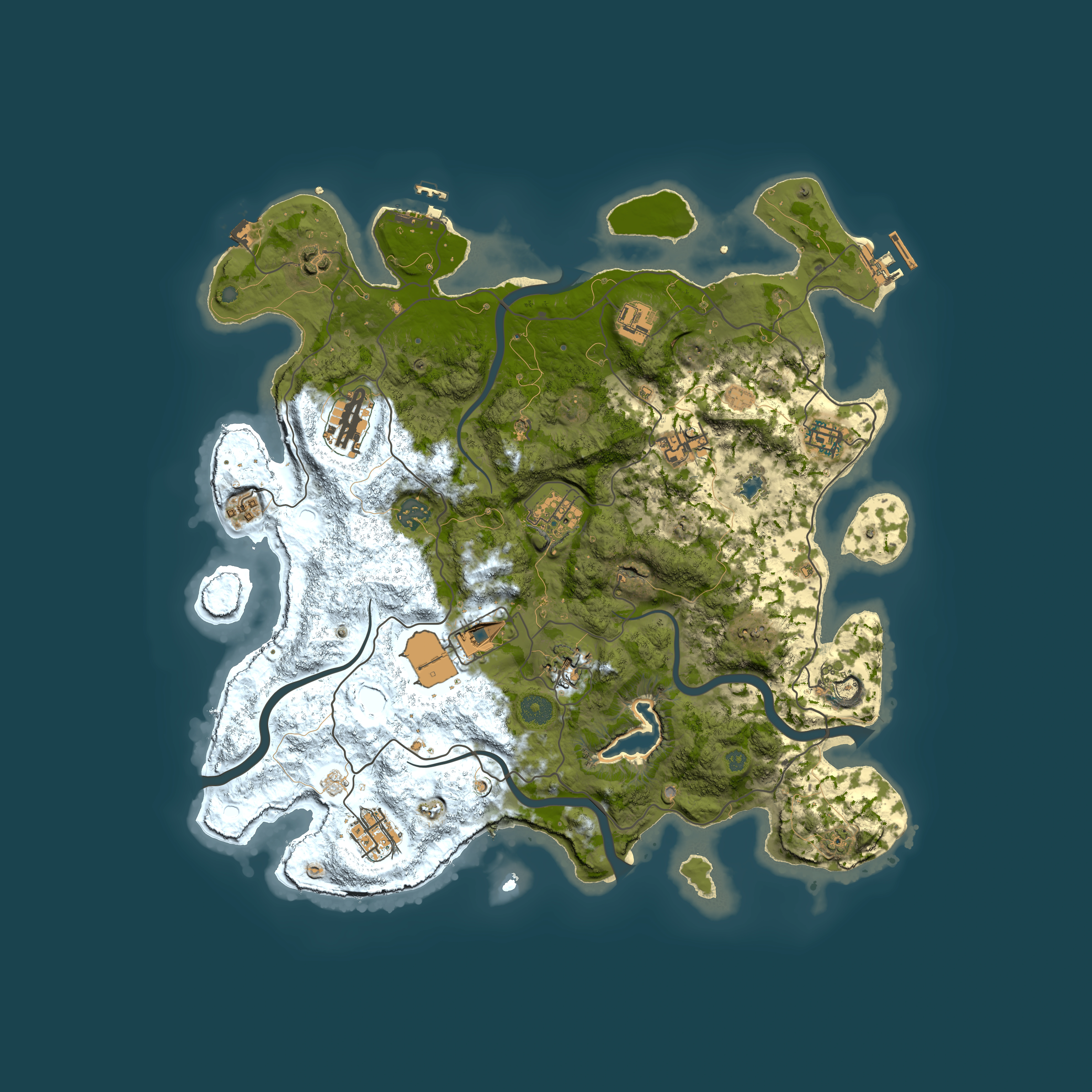 Full top-down render of Rust map seed 899490094, 4050x4050m