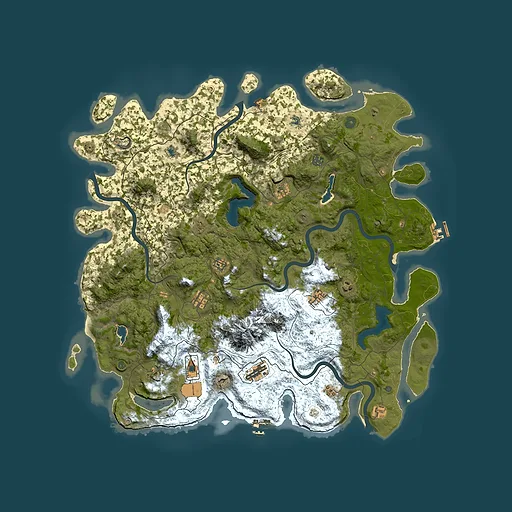 Rust map seed 152667896, 5200x5200m top-down preview