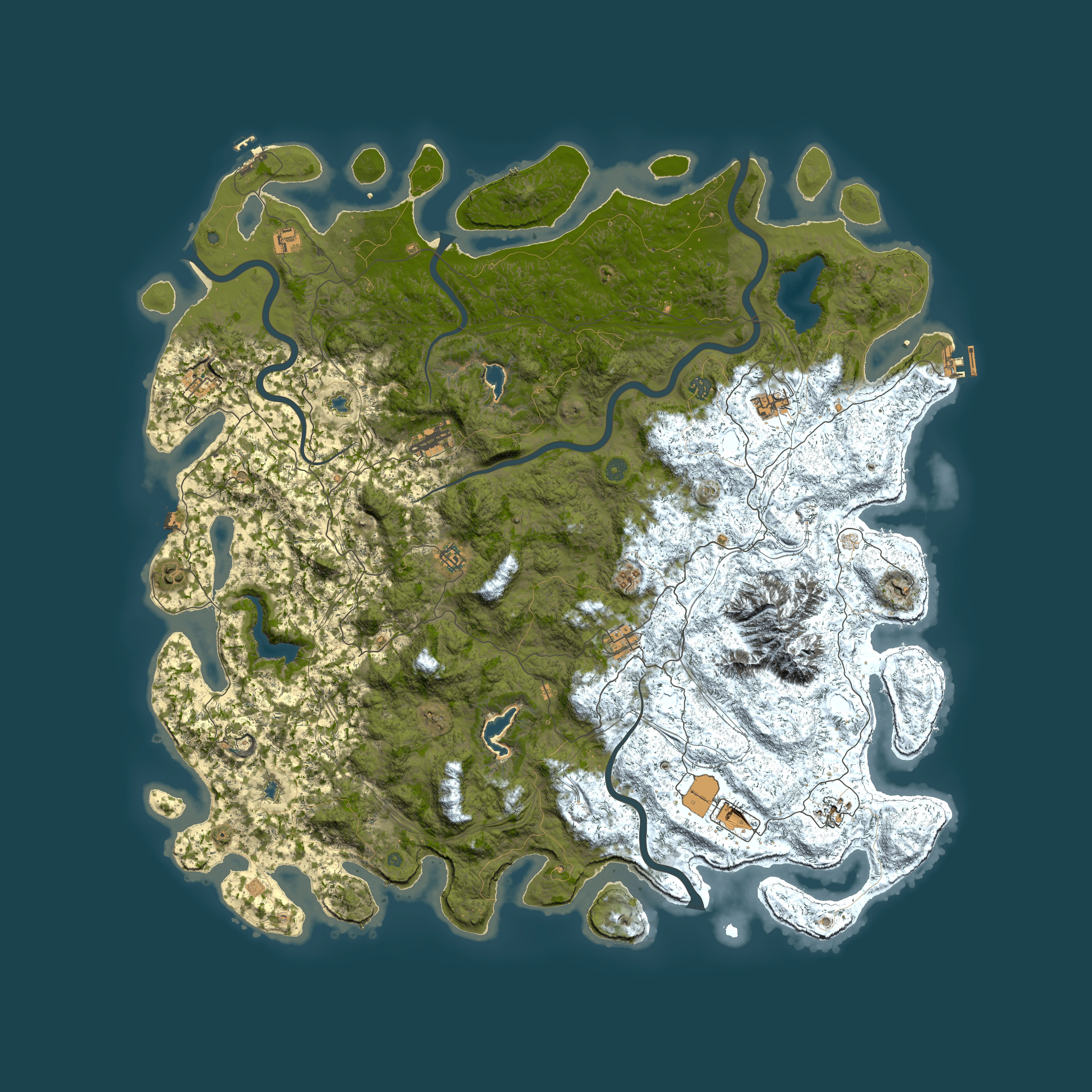 Full top-down render of Rust map seed 1083610049, 5850x5850m