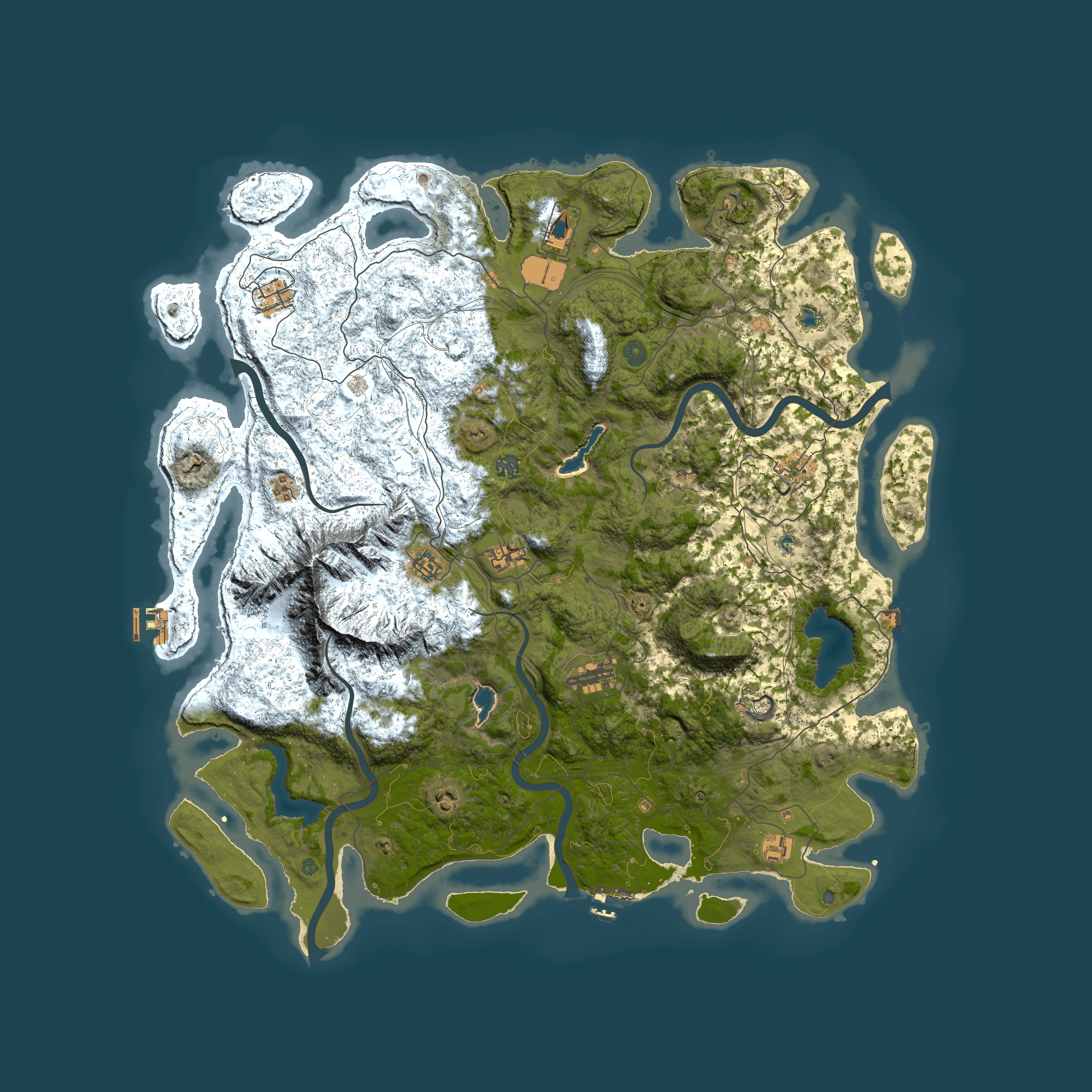 Full top-down render of Rust map seed 1940160100, 5300x5300m