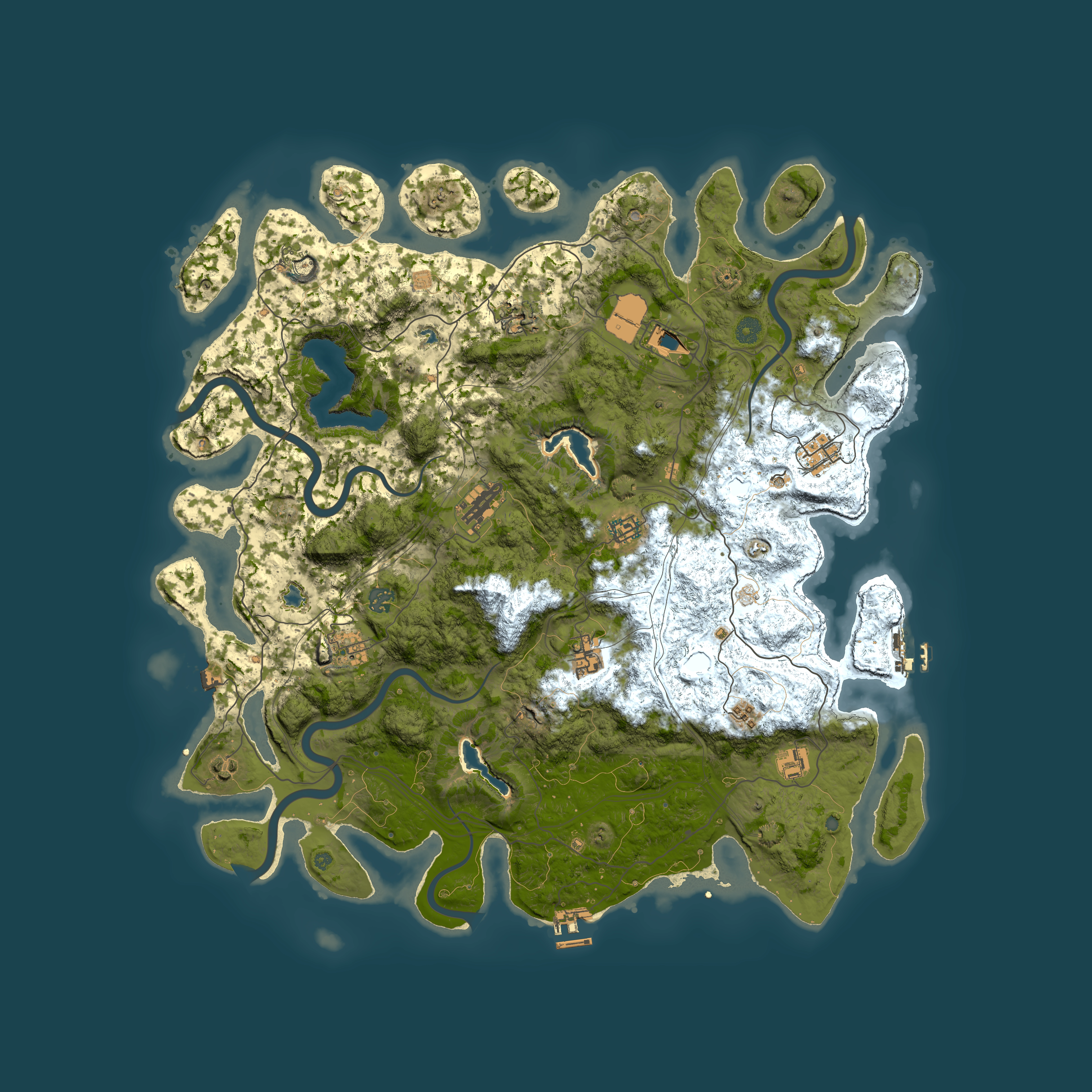 Full top-down render of Rust map seed 1845207952, 4850x4850m