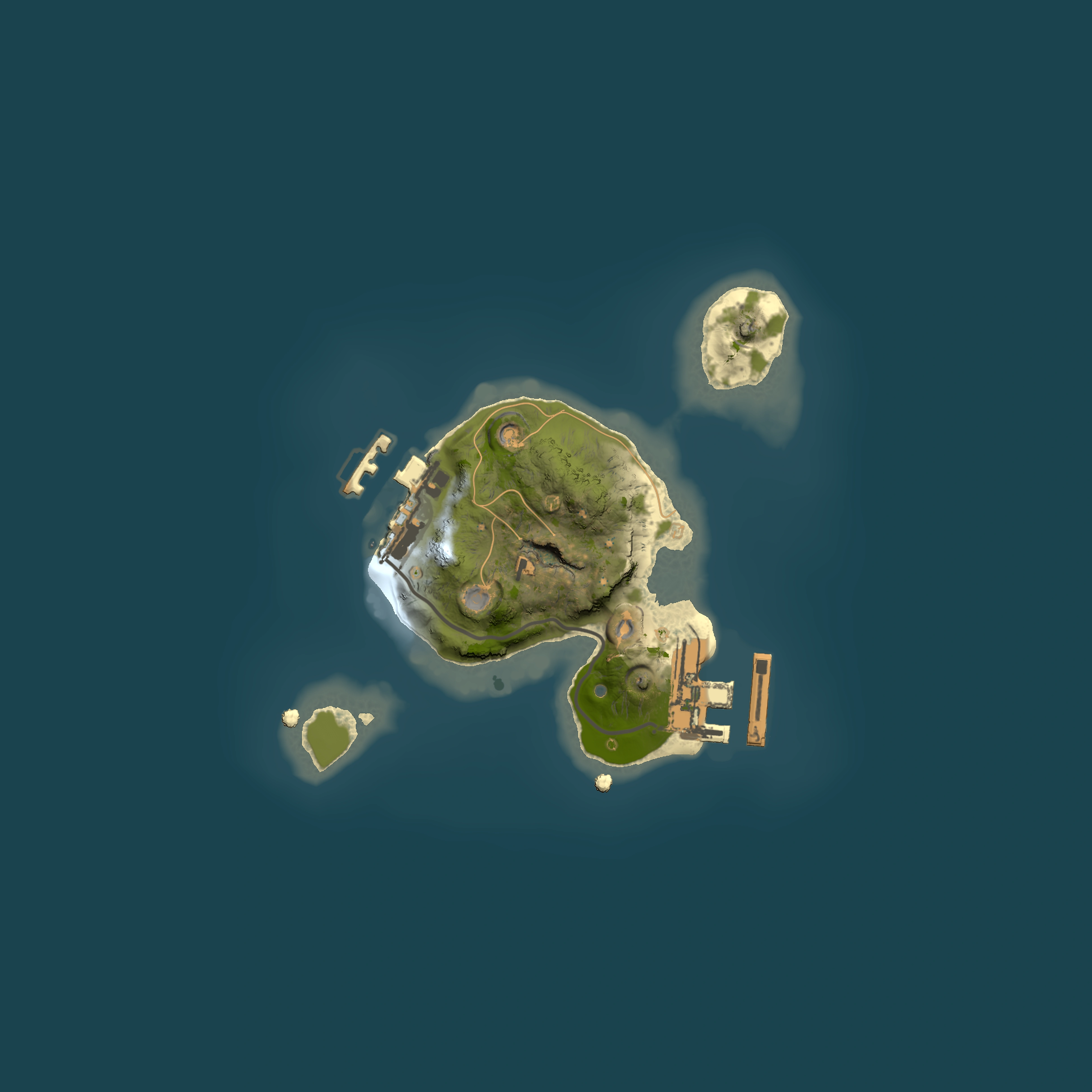 Full top-down render of Rust map seed 1322568697, 1500x1500m