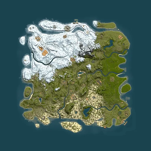 Rust map seed 1224067510, 5400x5400m top-down preview