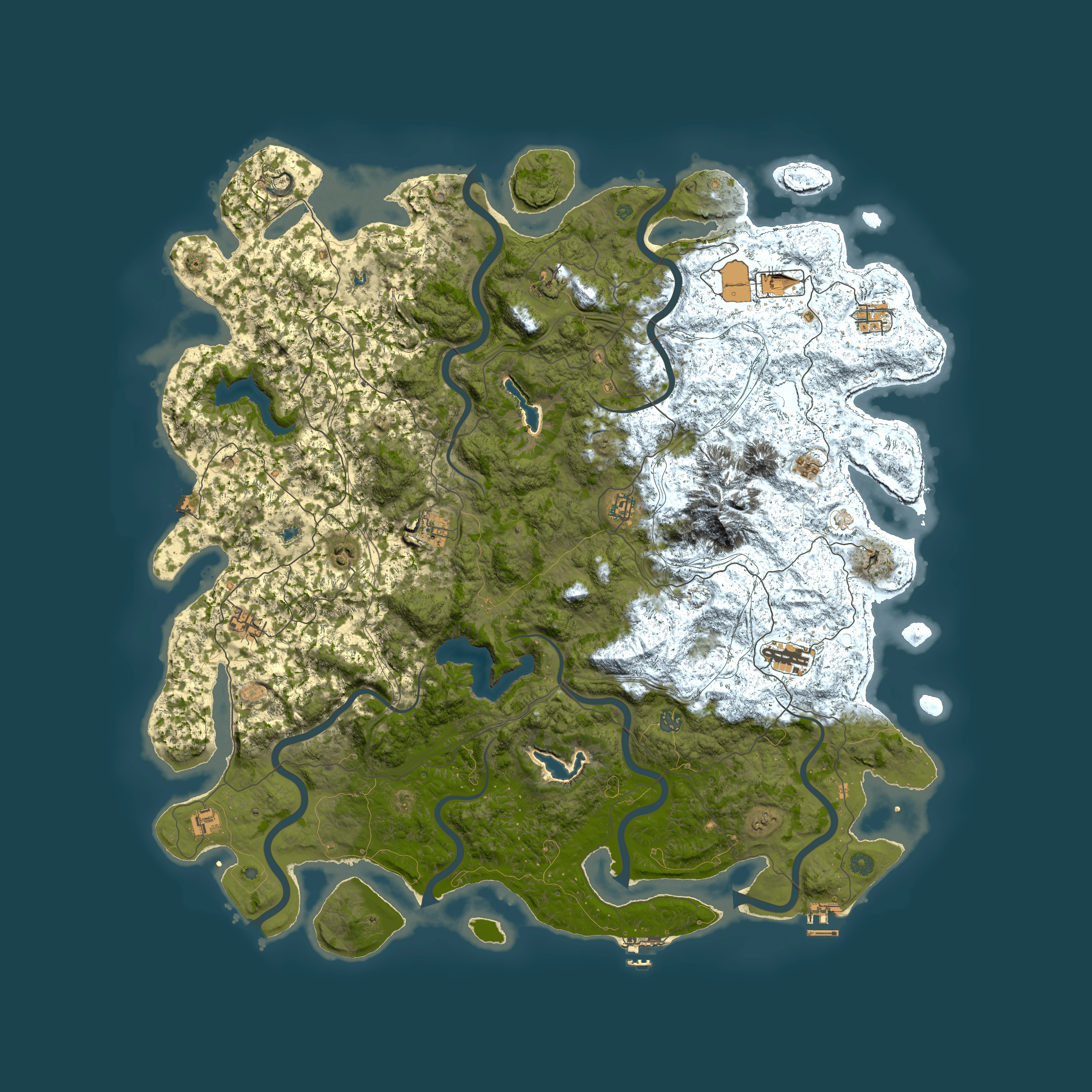 Full top-down render of Rust map seed 1205258755, 5650x5650m