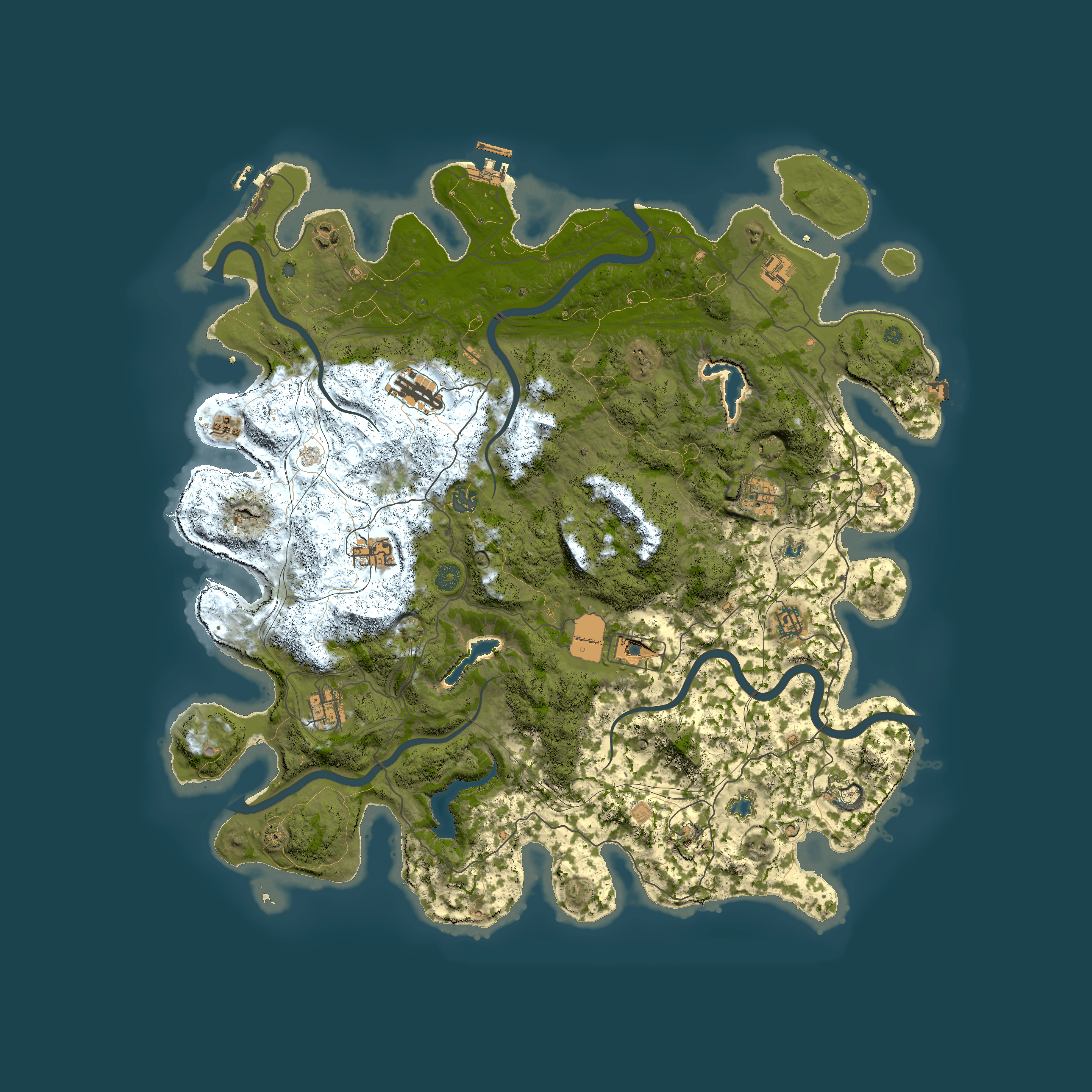 Full top-down render of Rust map seed 1173883074, 4850x4850m