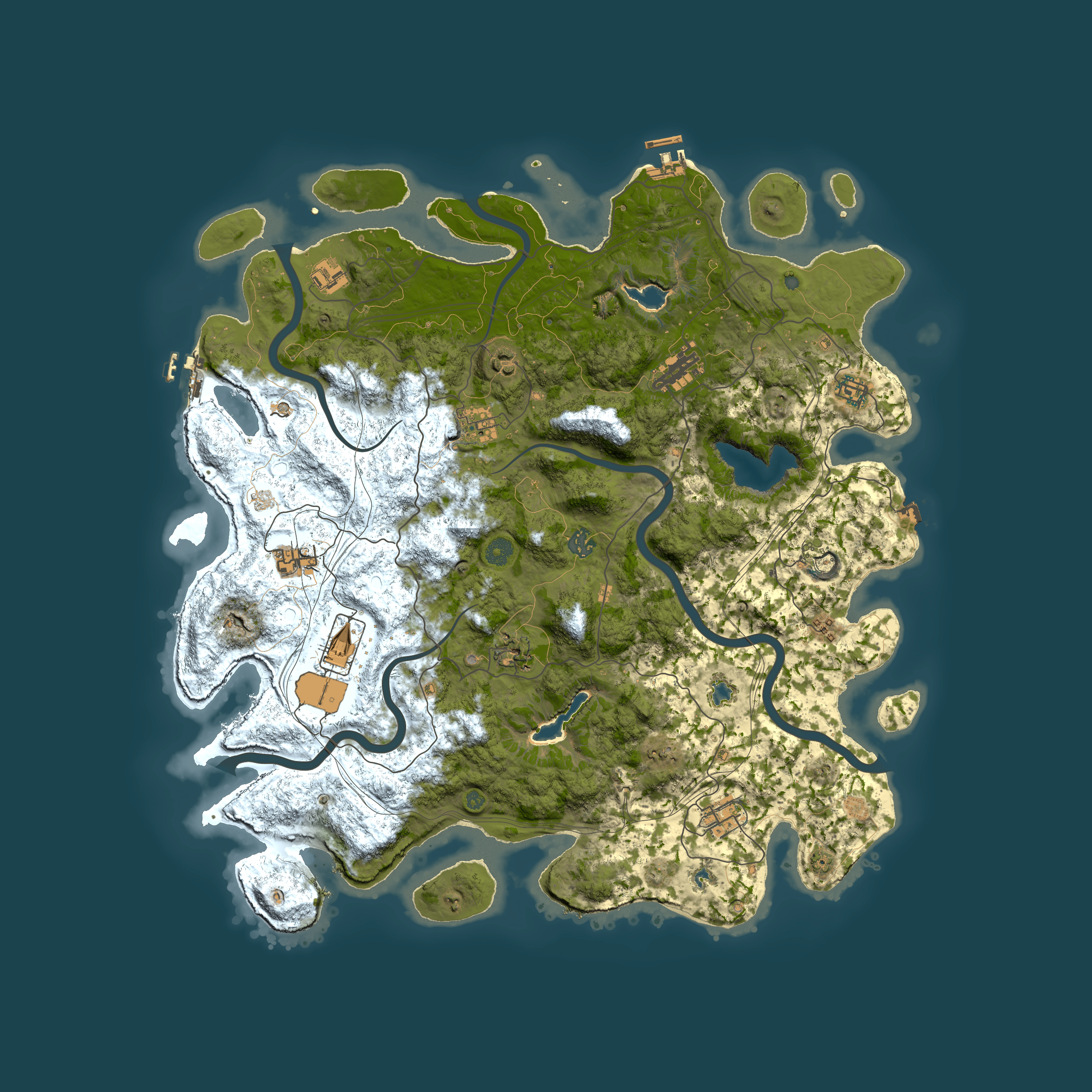 Full top-down render of Rust map seed 1833379311, 4650x4650m