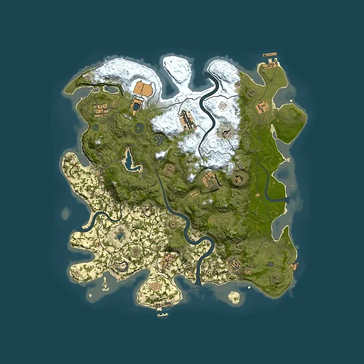 Rust map seed 1615849646, 4100x4100m top-down preview
