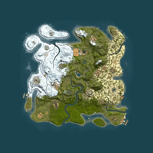 Rust map seed 1546406124, 4050x4050m top-down preview