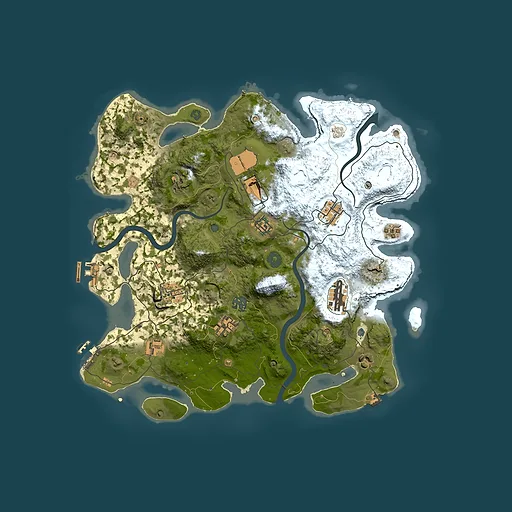 Rust map seed 320437440, 3800x3800m top-down preview