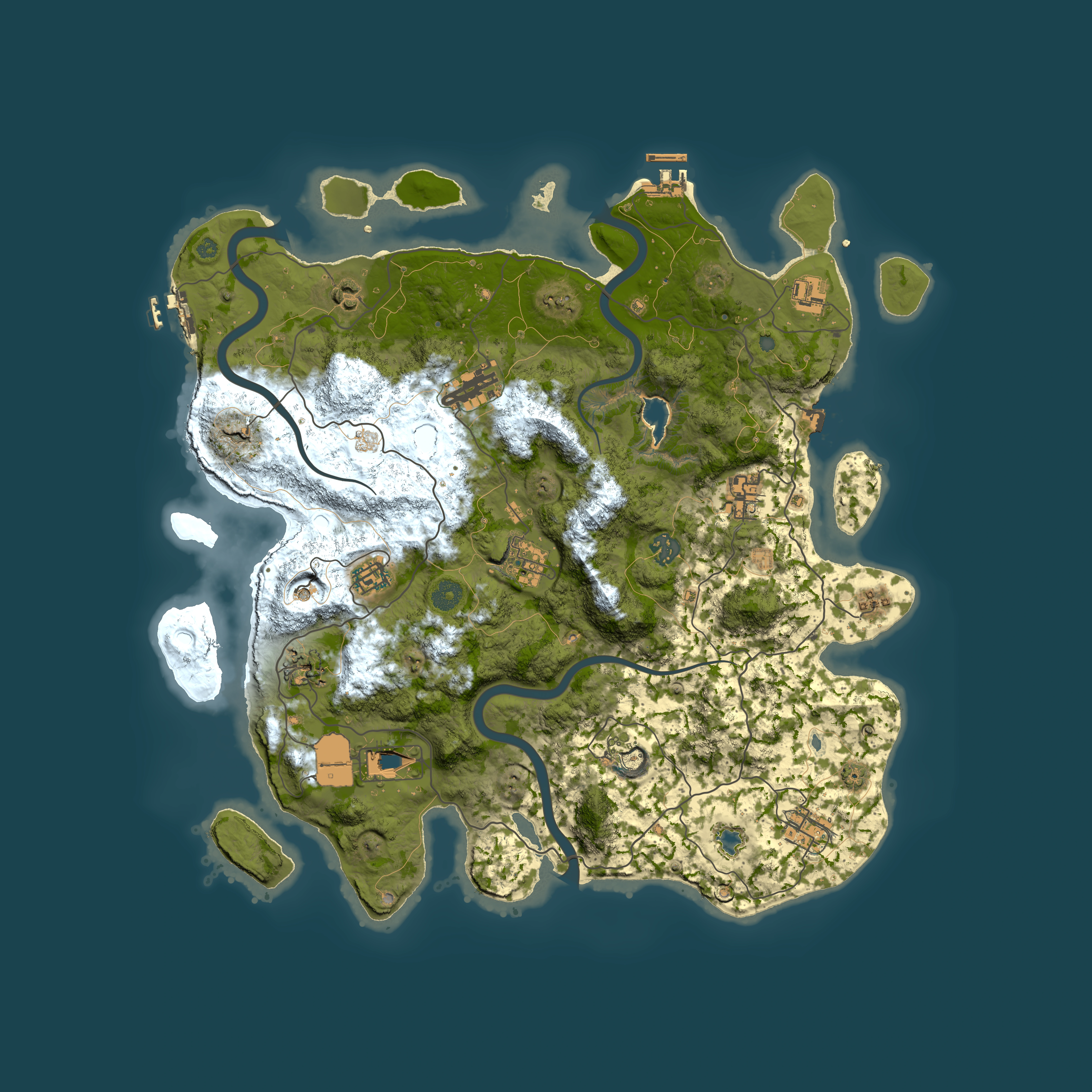 Full top-down render of Rust map seed 284147751, 4200x4200m