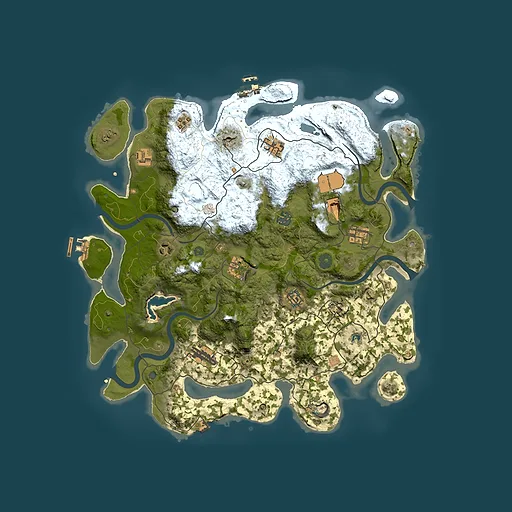 Rust map seed 203959230, 4100x4100m top-down preview