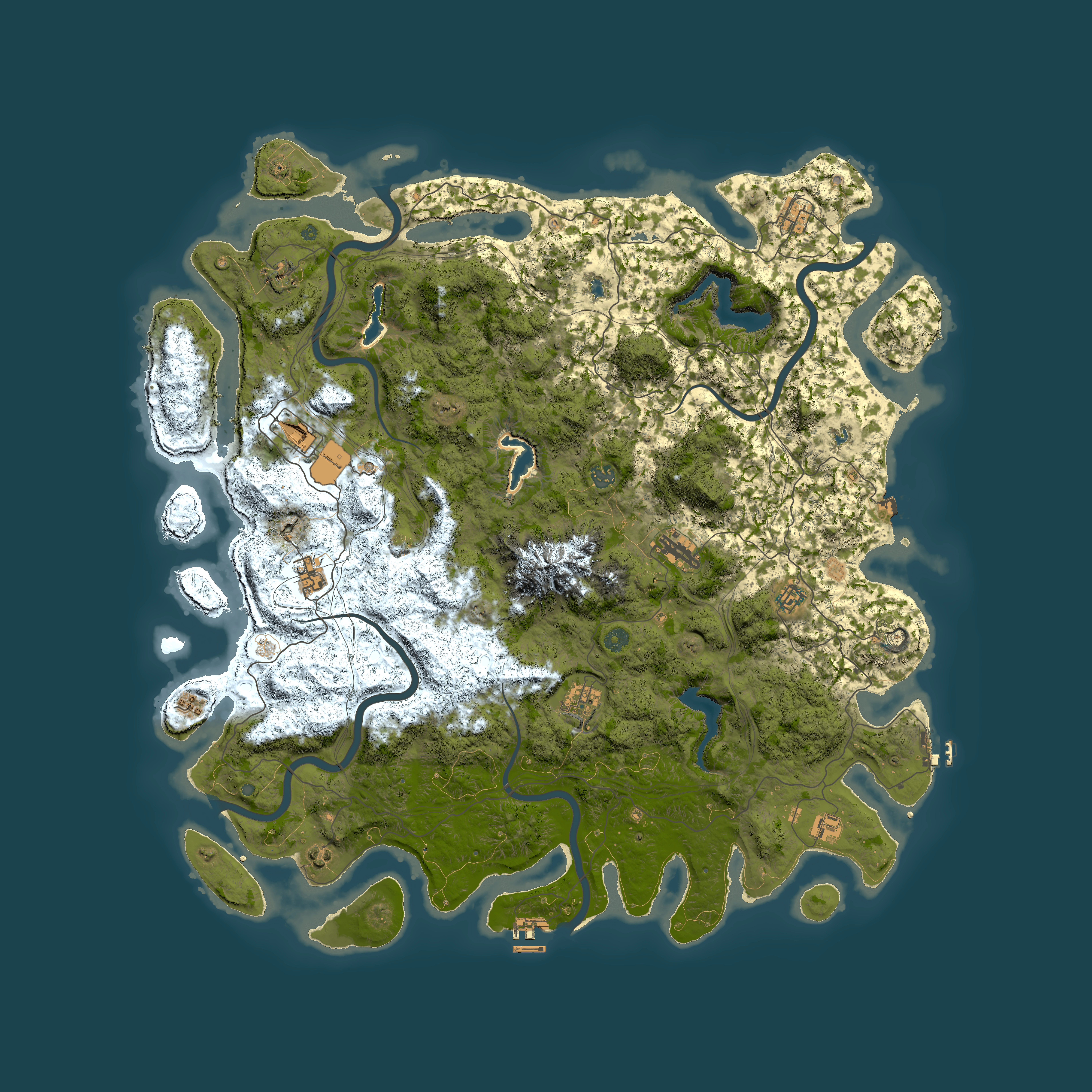 Full top-down render of Rust map seed 1621834919, 5400x5400m