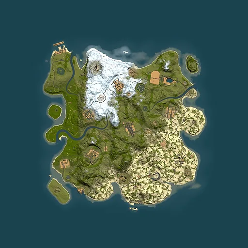 Rust map seed 408416279, 3600x3600m top-down preview