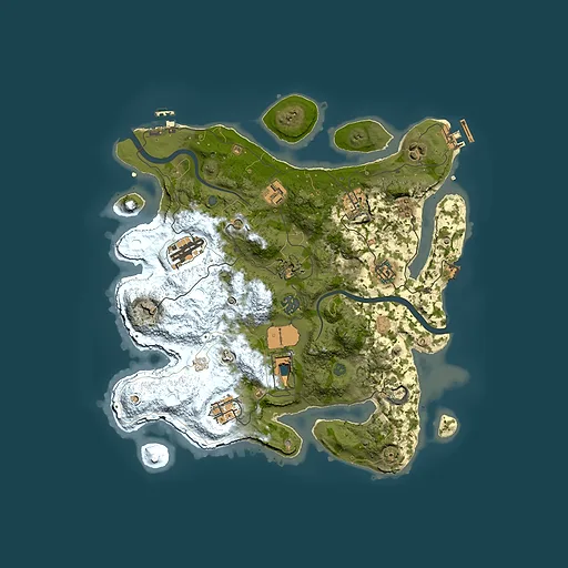 Rust map seed 259411186, 3500x3500m top-down preview
