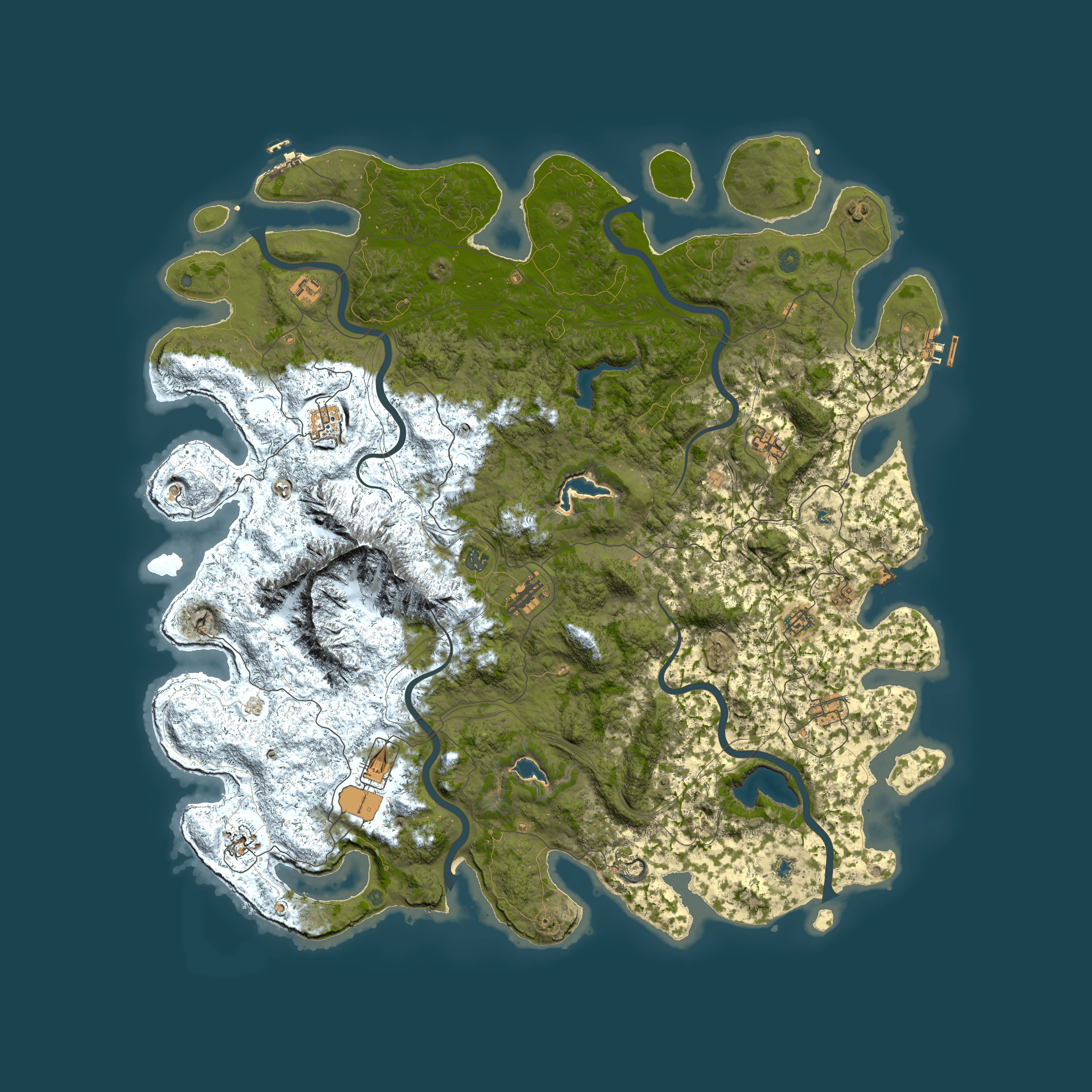 Full top-down render of Rust map seed 734440626, 5650x5650m