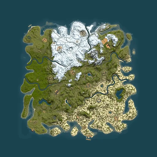 Rust map seed 2093544186, 5350x5350m top-down preview